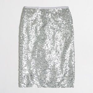 Jcrew Factory Sequin Pencil Skirt