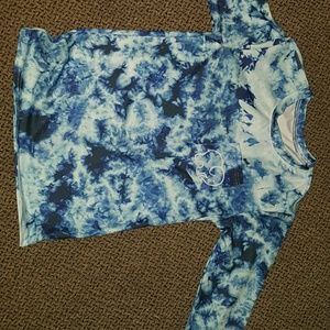 Blue tie dye Ivory Ella long sleeve shirt