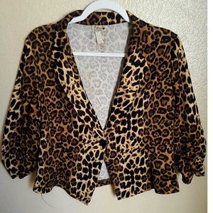 Leopard Print Blazer
