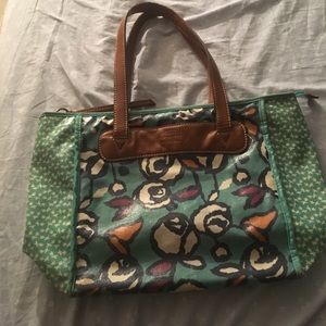 Fossil tote floral pattern