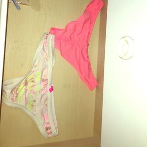 VS pink bikini bottoms  Size S