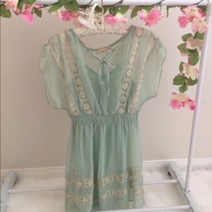 Forever 21 Seafoam Green Lace Dress