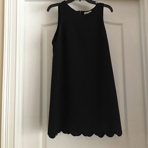Little Black Dress with Scalloped Bottom