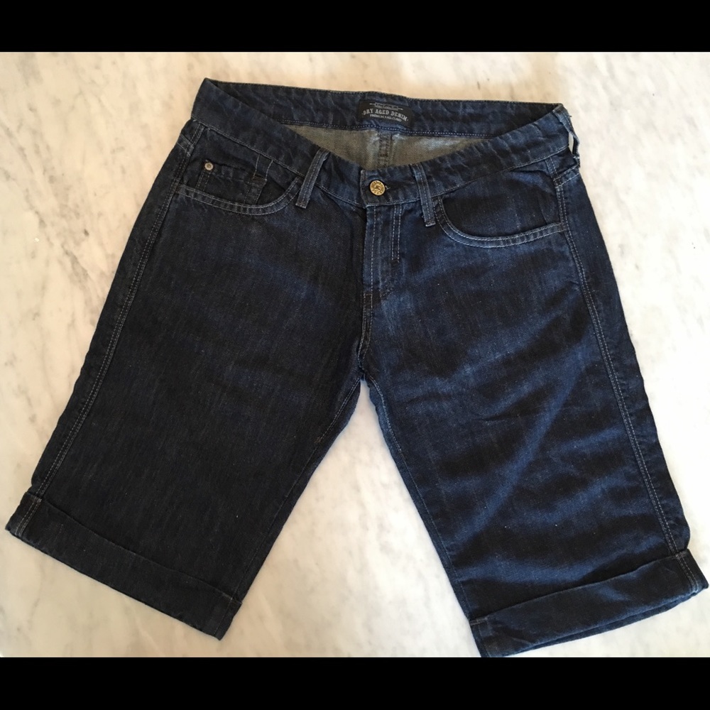 James Cured by Seun denim long shorts