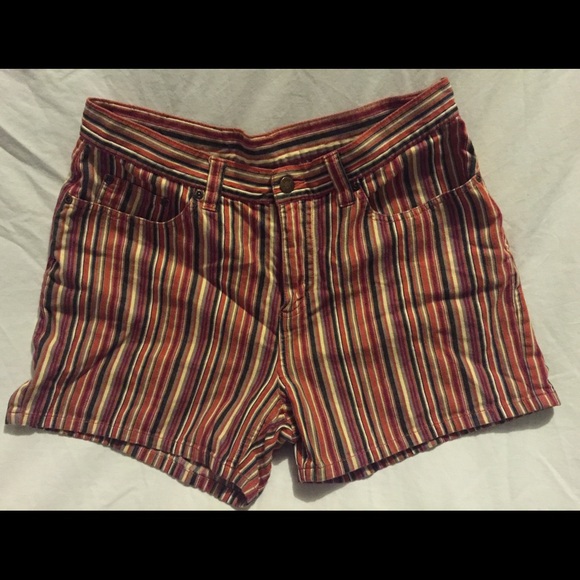 retro striped shorts
