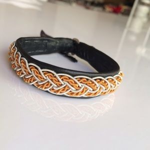 Lapland Sami Reindeer Leather & Pewter Bracelet
