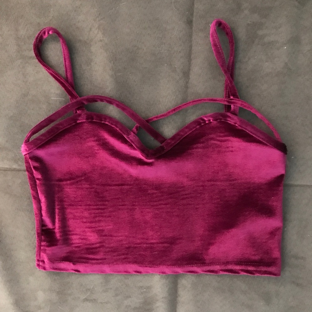 S/M Burgundy Crop Bralette