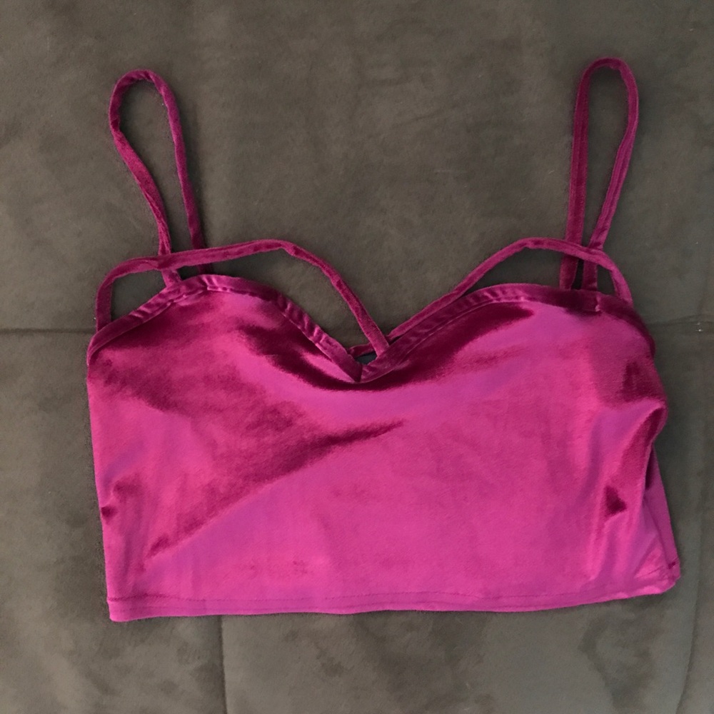 MED Burgundy Crop Bralette
