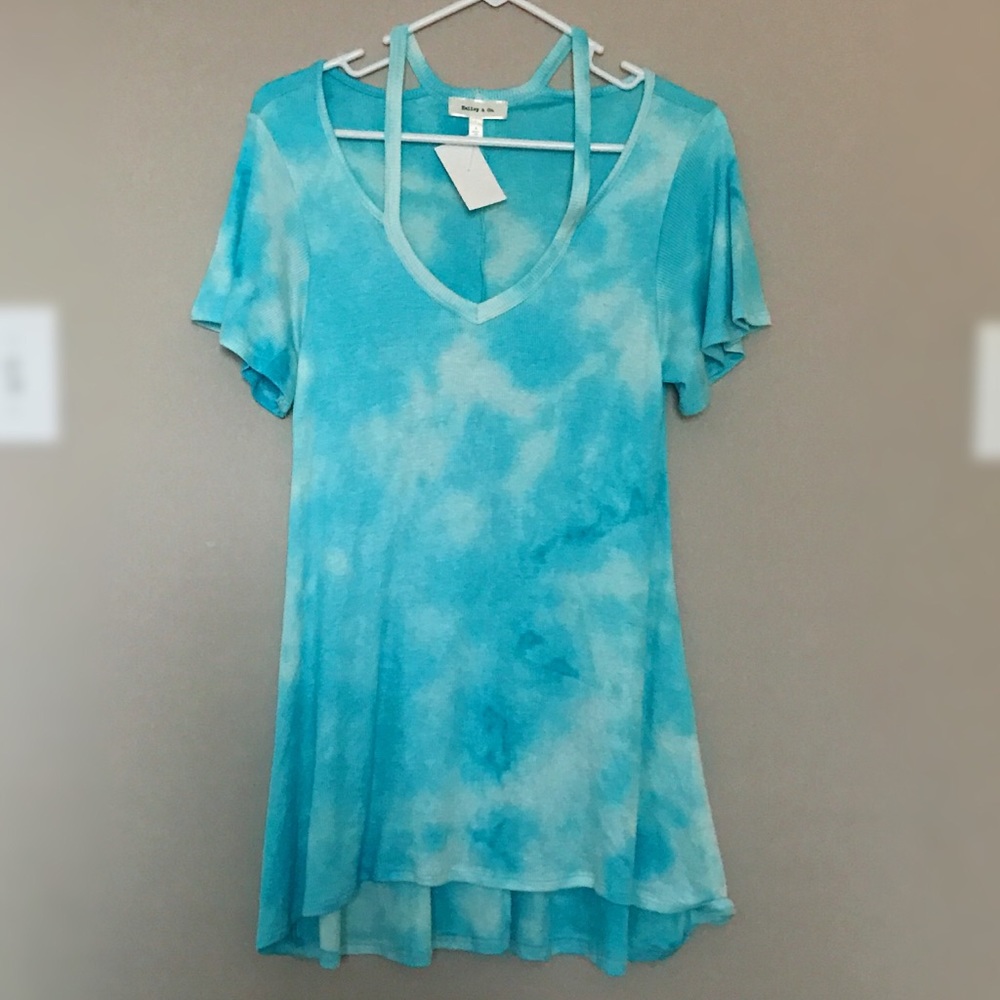Tie dye cold shoulder tunic/dress