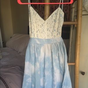 Lace$clouds backless dress