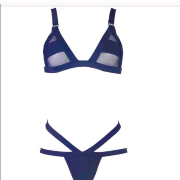 Navy Blue Swimsuit Bikini - Picture 2 of 4