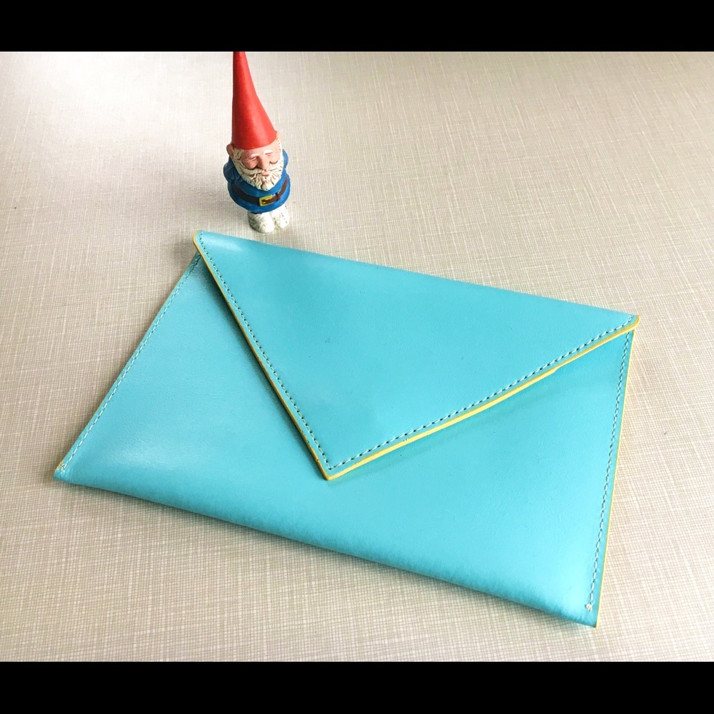 Baekgaard Aqua Leather Envelope