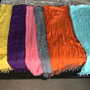 Lot of Pashmina style scarves