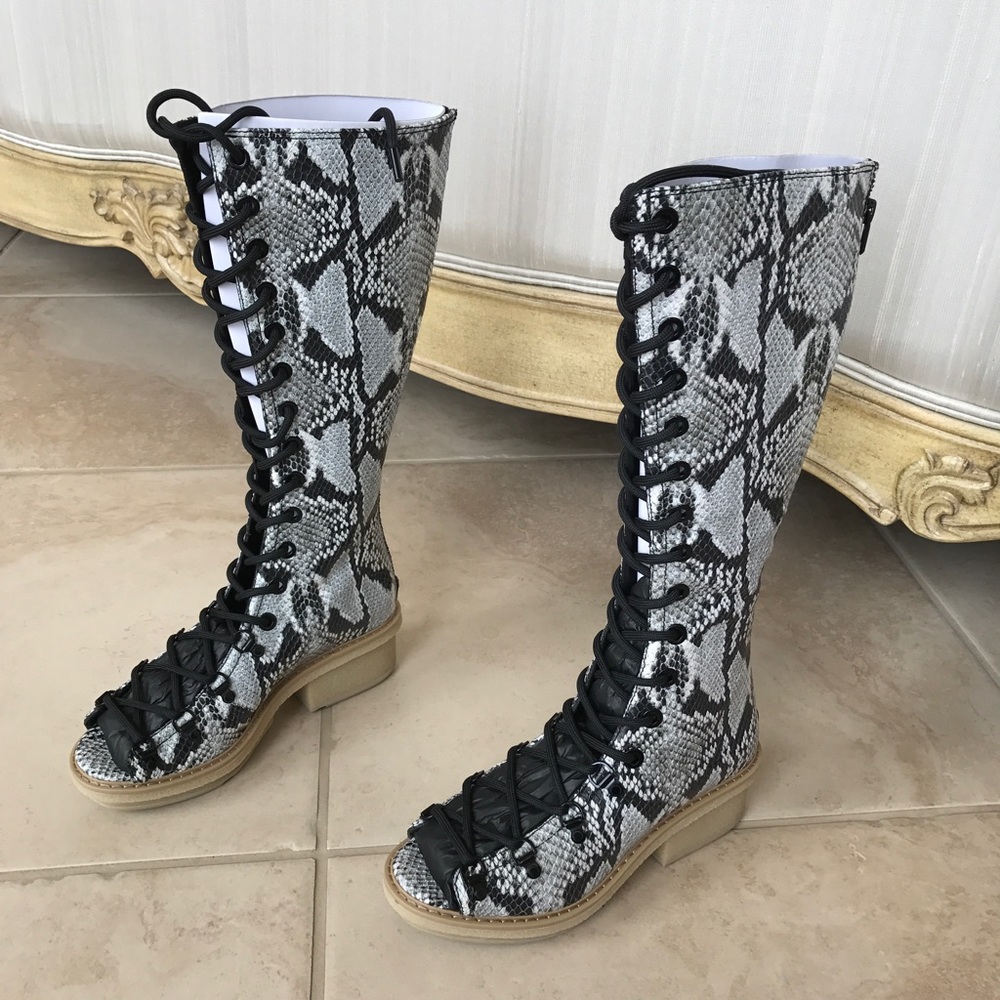 3.1 Phillip lim Mallory embossed leather boots