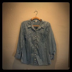 Denim button down