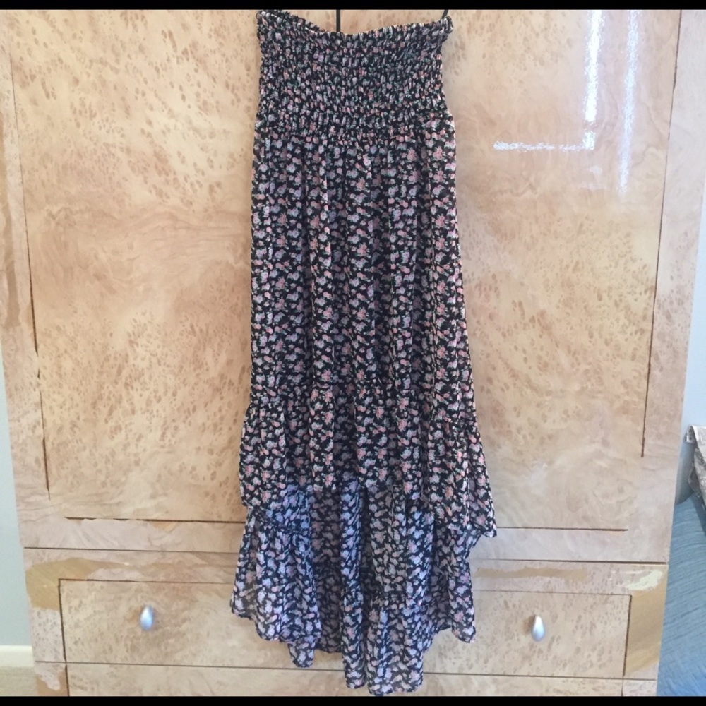 Strapless high/low dress