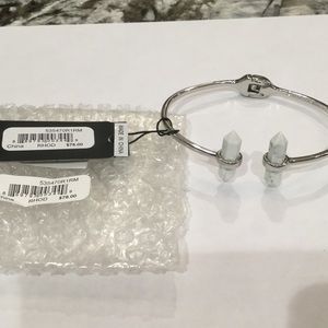 Rebecca Minkoff  hinged stone bracelet