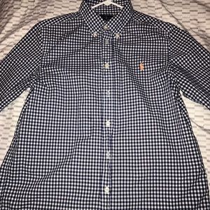 Boys L Ralph Lauren Blue Gingham Shirt