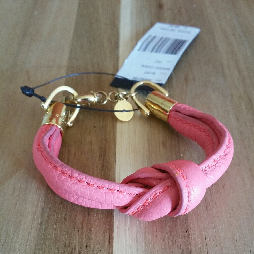 Marc Jacobs Pink Gold leather knot bracelet NWT