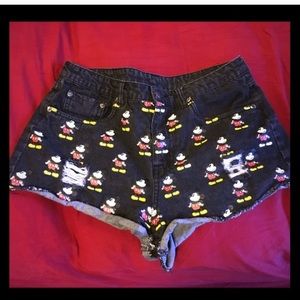 Disney Mickey high waisted shorts