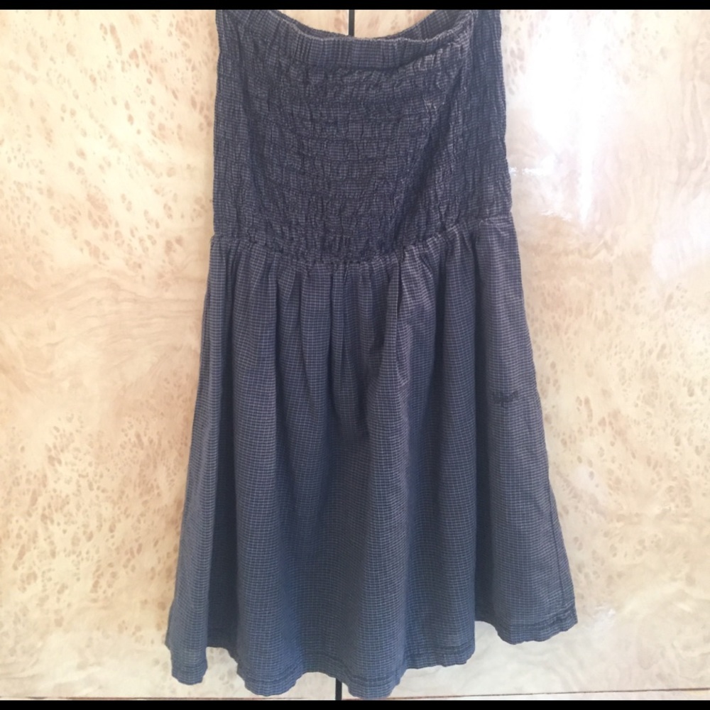 Strapless black and gray dress