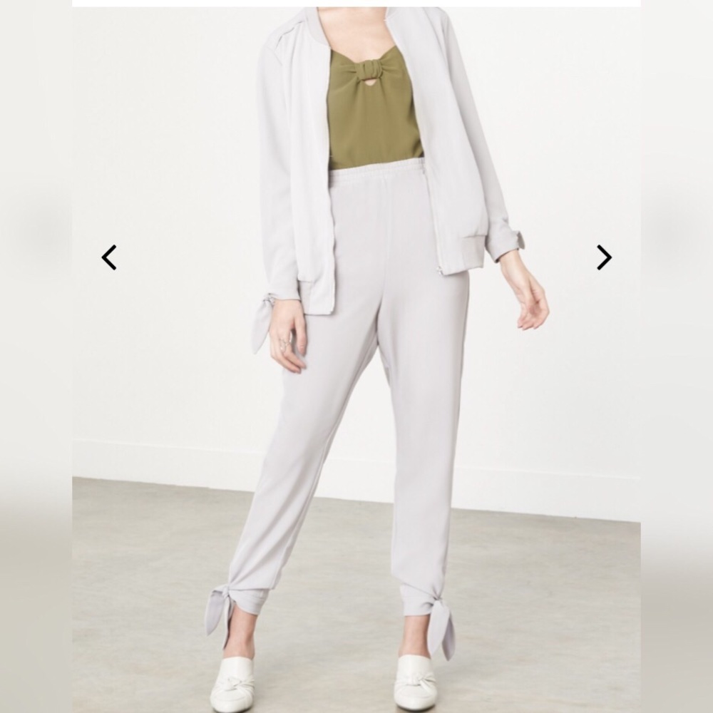Lavish Alice Tie Ankle Tailored Joggers