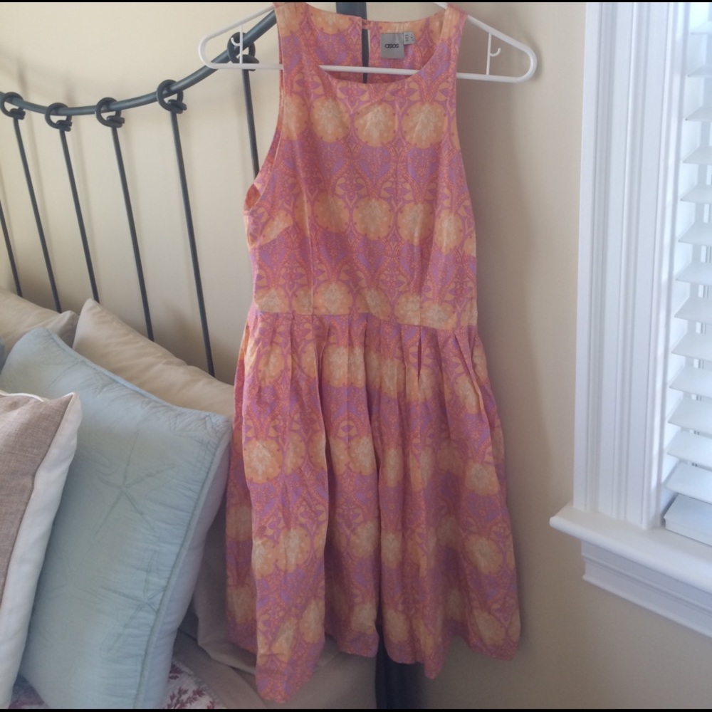 Asos medallion fit and flare dress