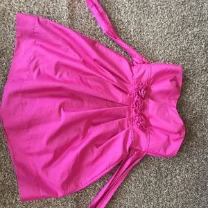 Hot pink semi formal mini dress