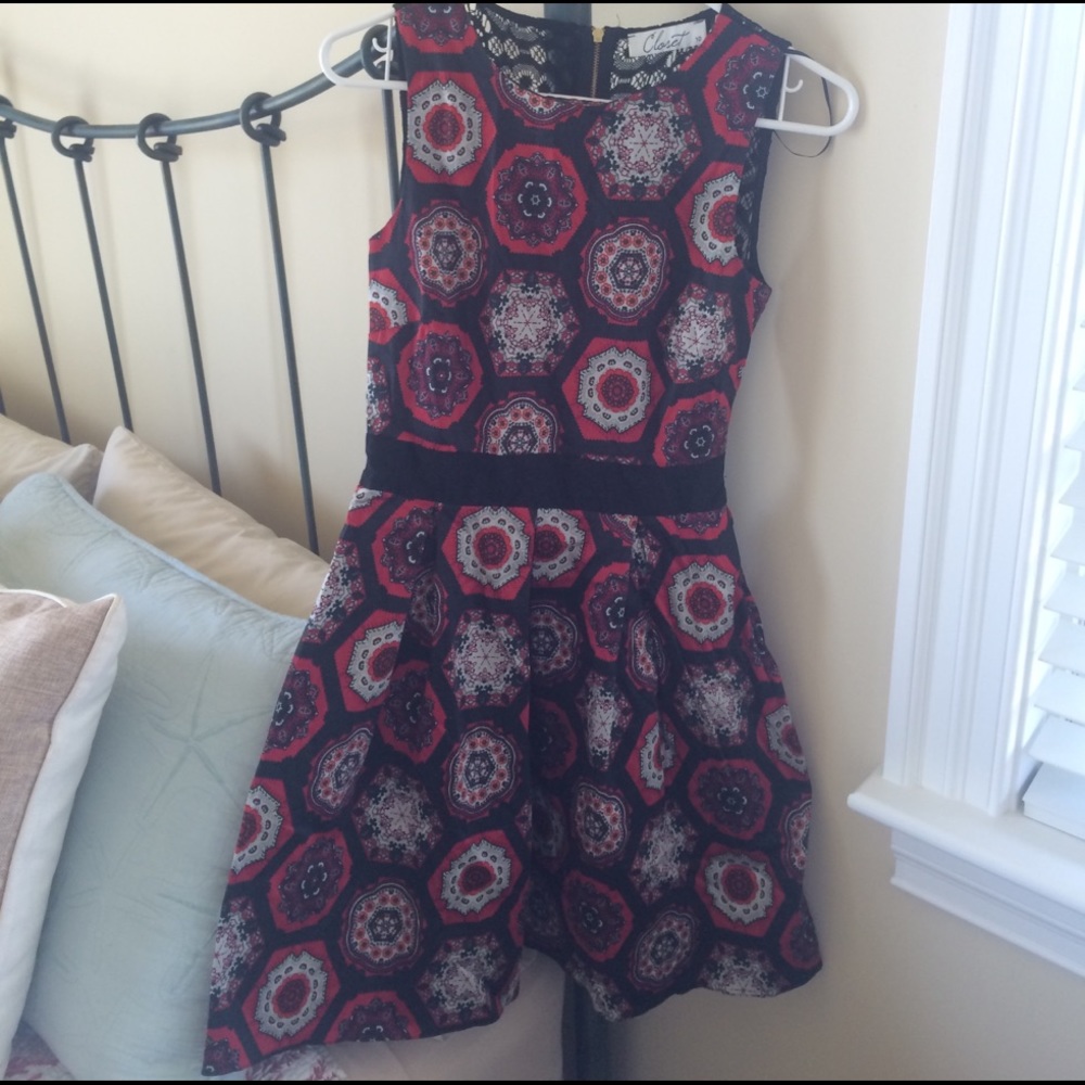 Modcloth medallion fit and flare lace dress