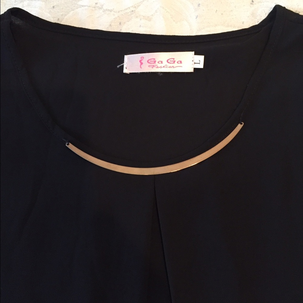 Black sheer blouse