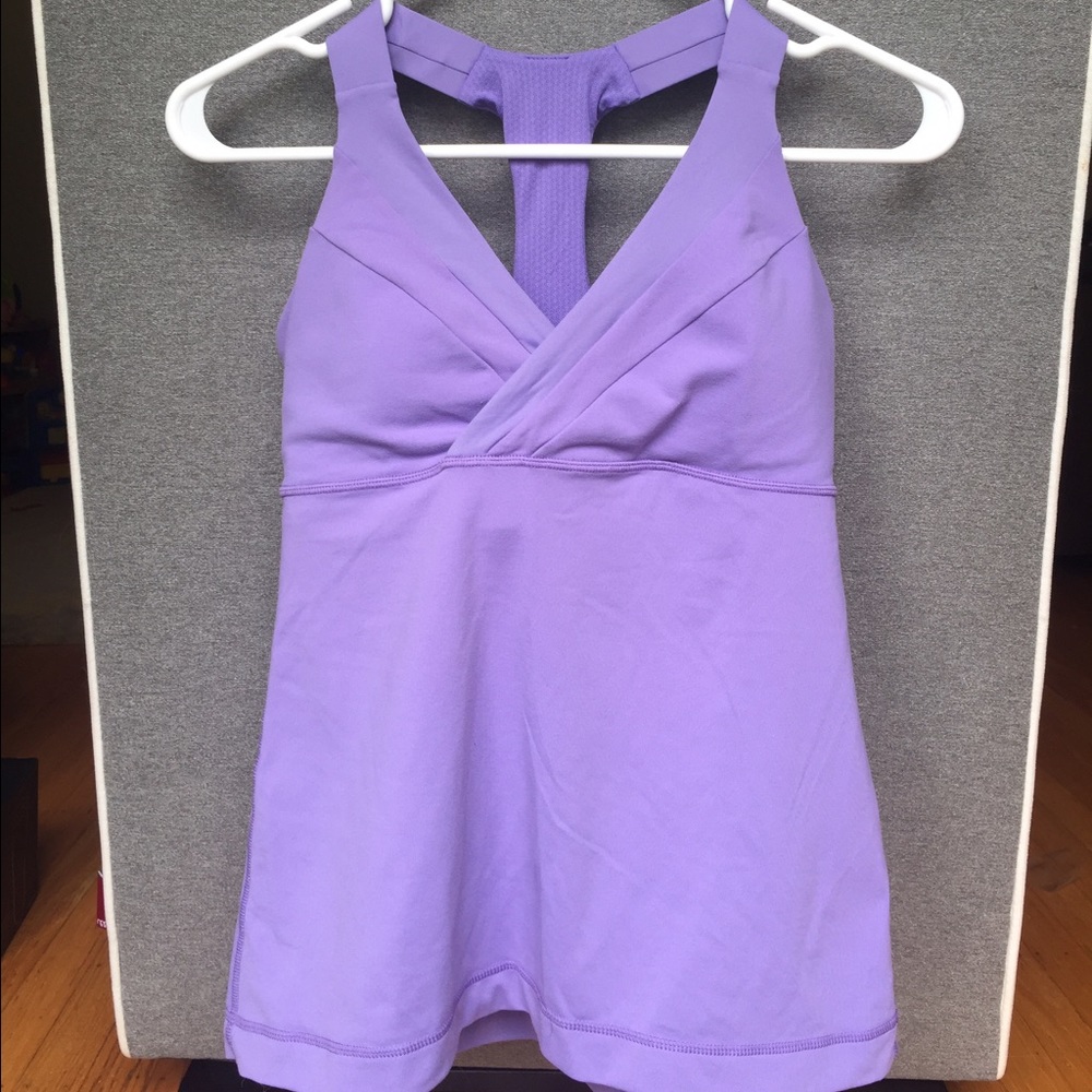 Lululemon Deep Breath tank. Lavender t-back. Sz. 6