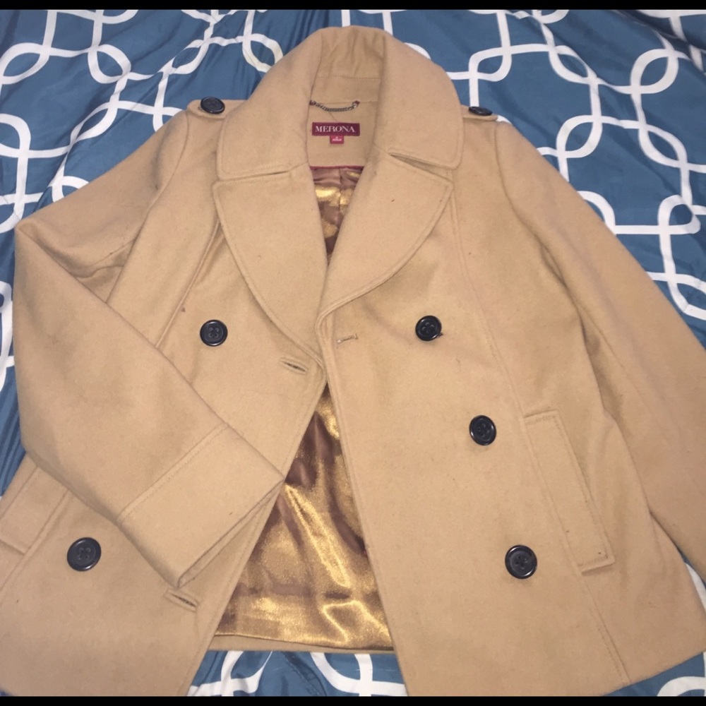 Merona Wool Peacoat with polyester lining