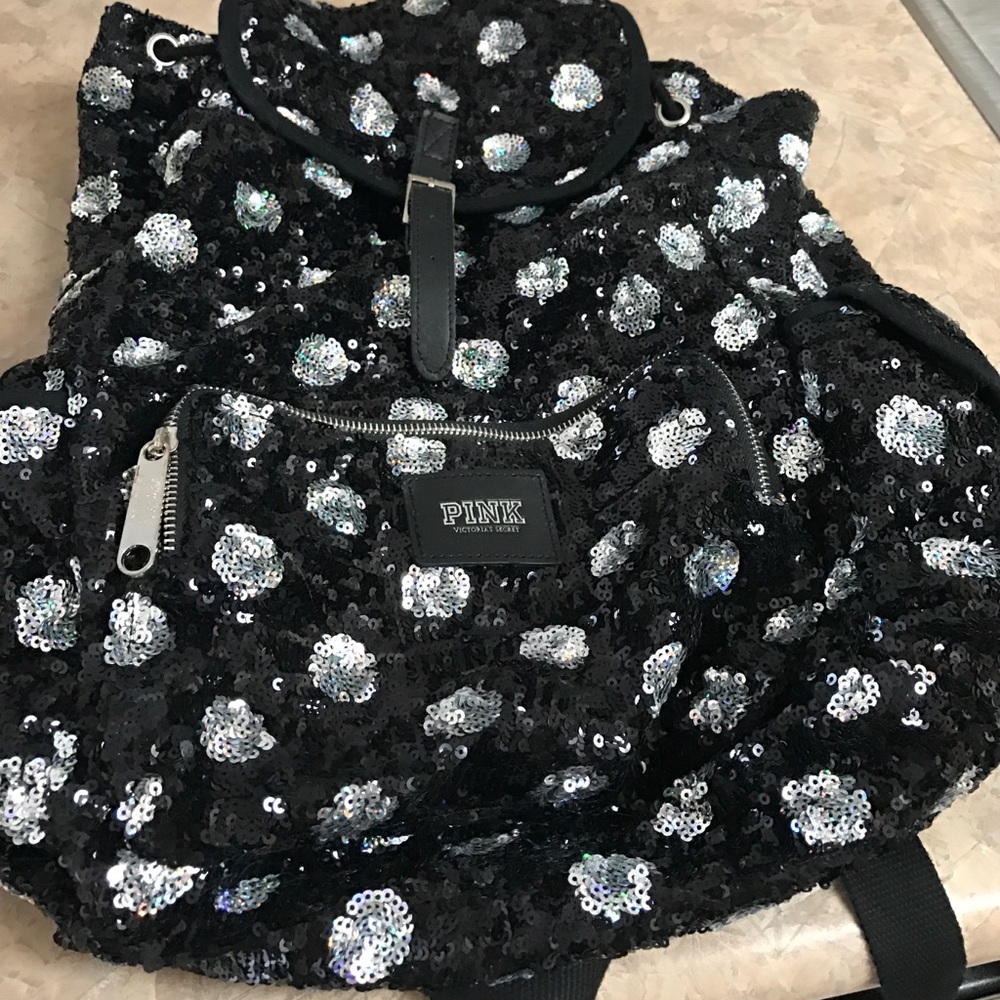 Sequin back pack by Pink