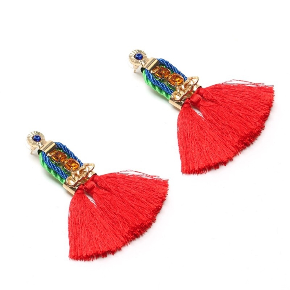 Gorgeous large tassel earrings