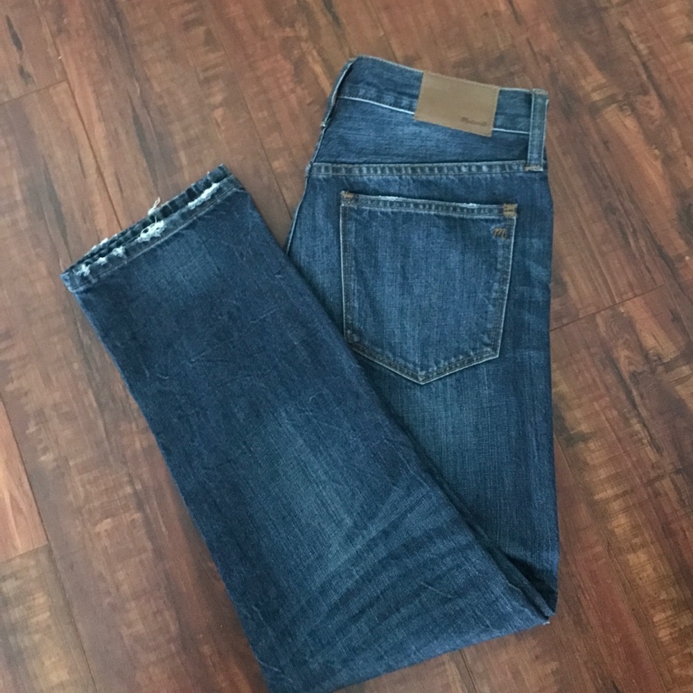 Madewell straight leg crop jean.
