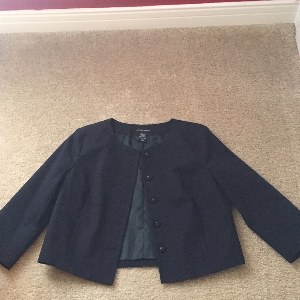 Navy cropped jacket