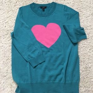 J.Crew heart sweater size L
