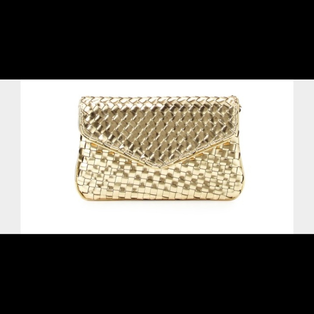 NWT Deux Lux Sunset Clutch in Gold