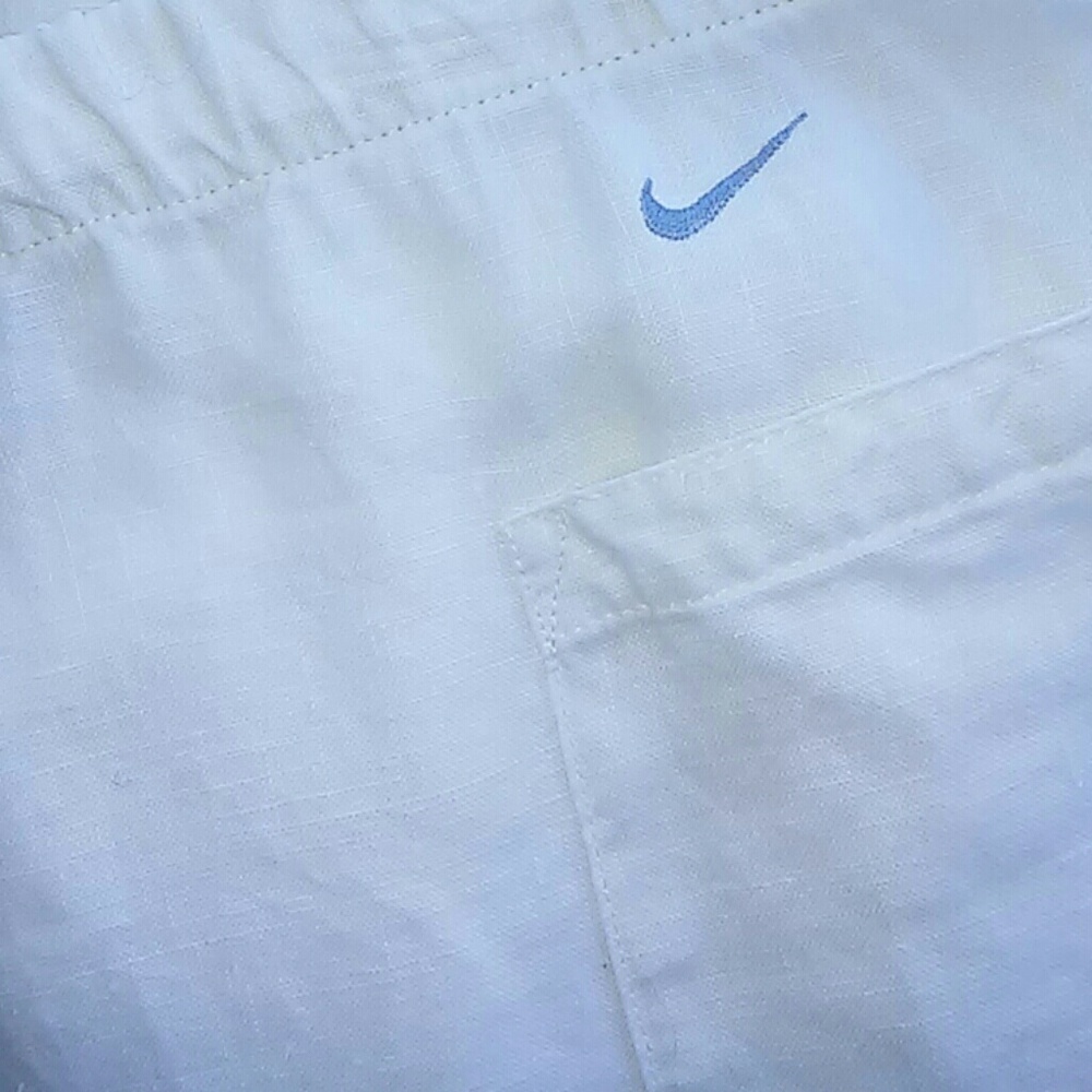 Nike 100% Linen White Cargo Pants