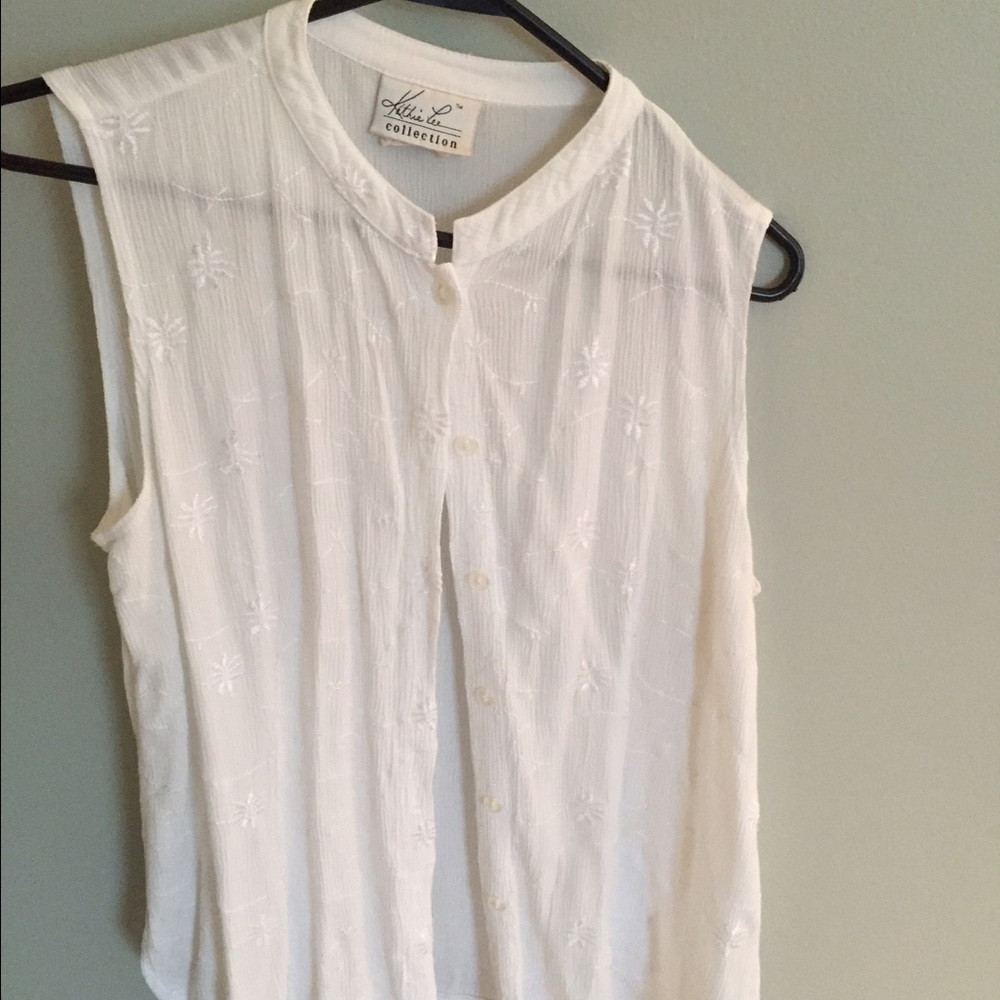 White button down blouse