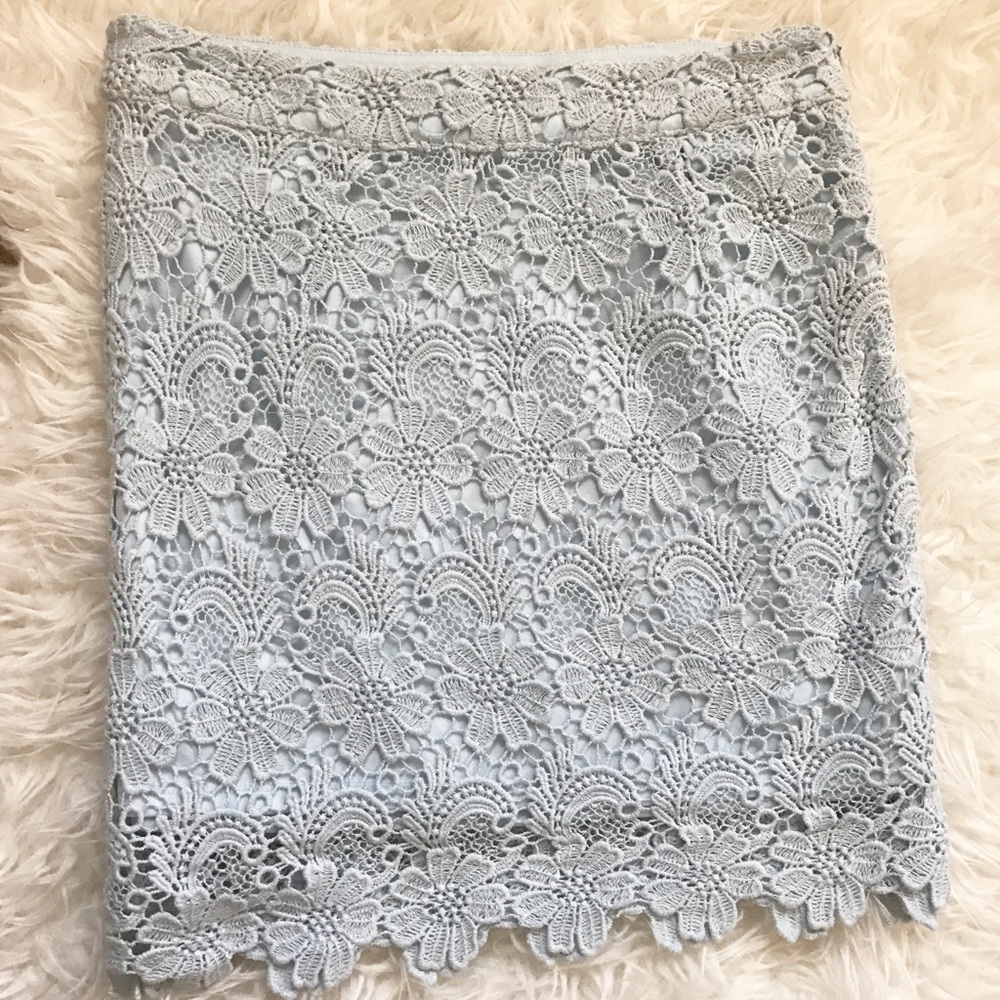 Light Blue Laced Skirt