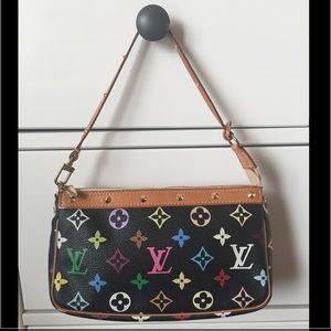 Louis Vuitton Black Studded Pochette Handbag