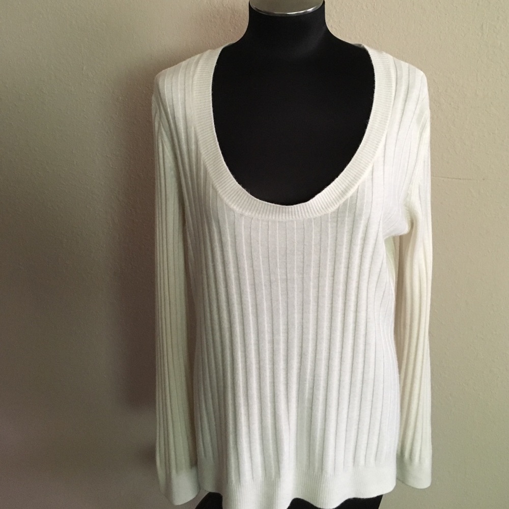 New York & Co Ivory beige long sleeve sweater XL
