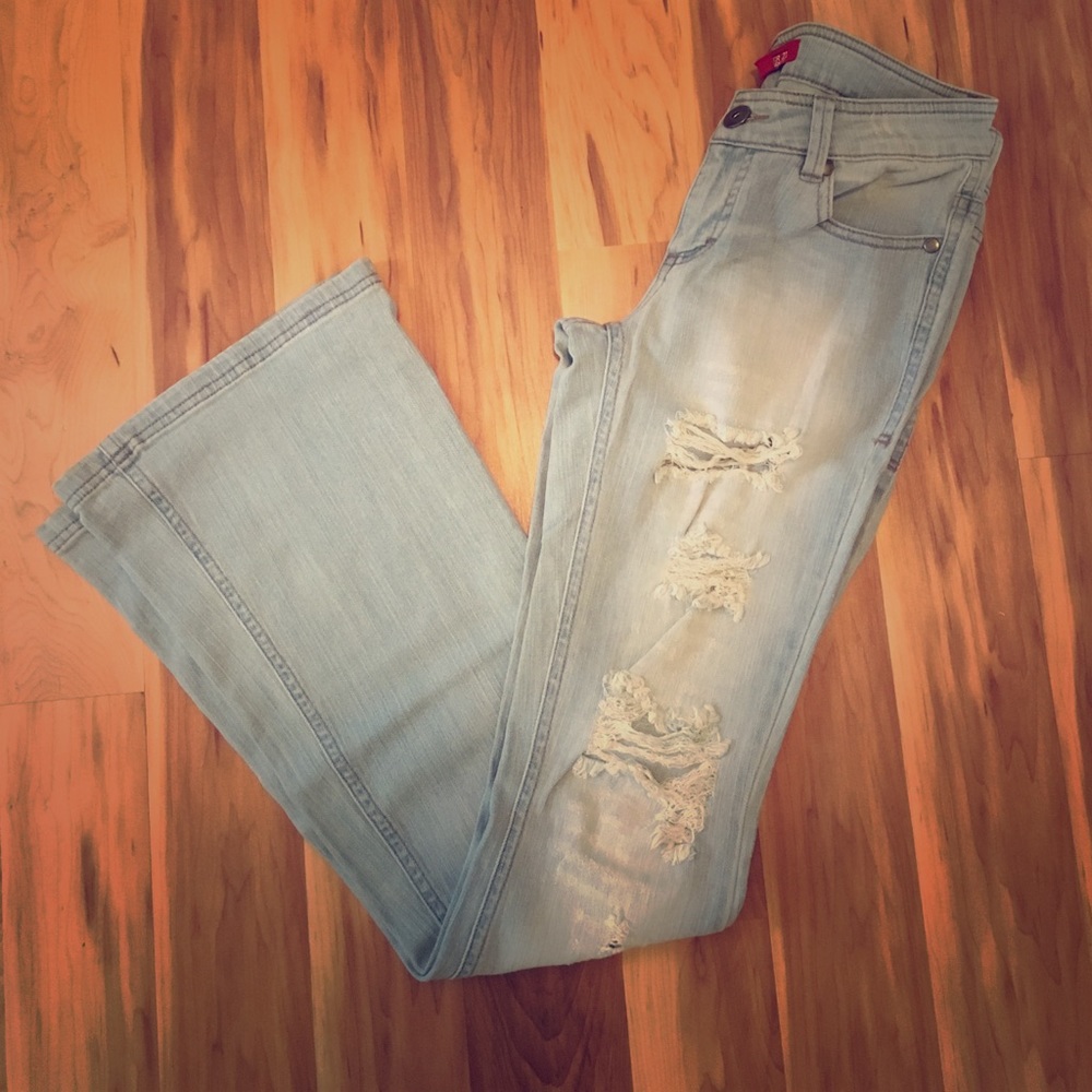 Distressed jeans
