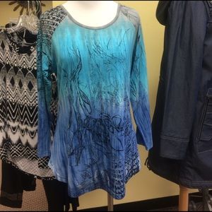 New With Tags Spring /Summer 2017 blue multi top