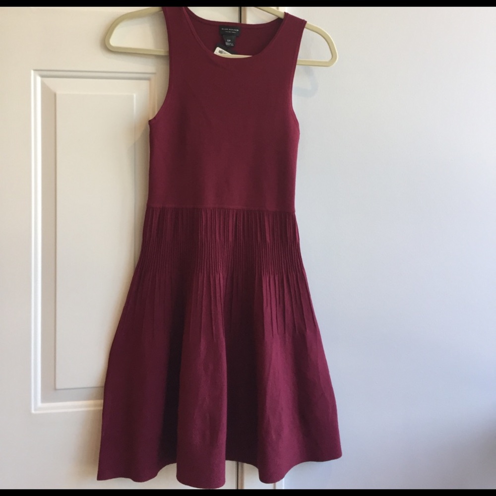 Sleeveless a-line maroon rouge Club Monaco dress