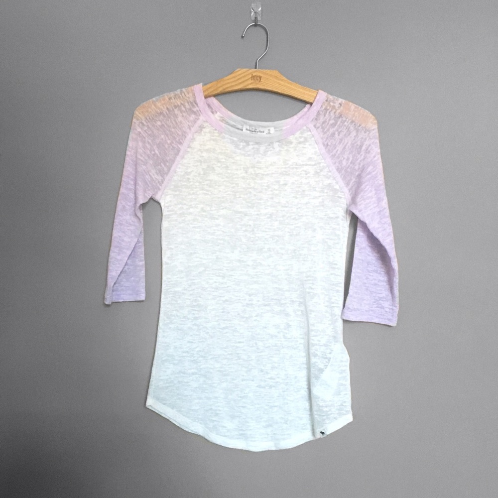 Abercrombie Purple Baseball Tee