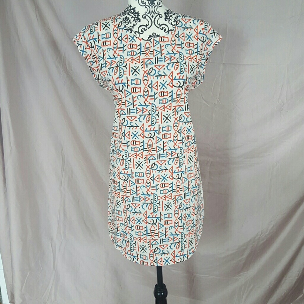 🎉HP🎉Boho Lattice Back Shift Dress - Picture 4 of 8