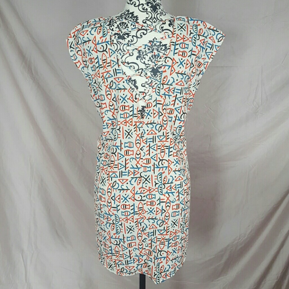 🎉HP🎉Boho Lattice Back Shift Dress - Picture 7 of 8