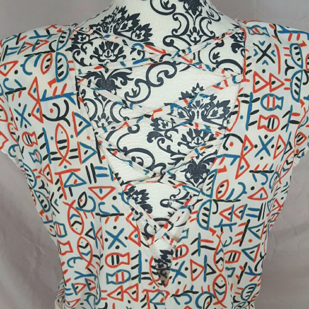 🎉HP🎉Boho Lattice Back Shift Dress - Picture 8 of 8